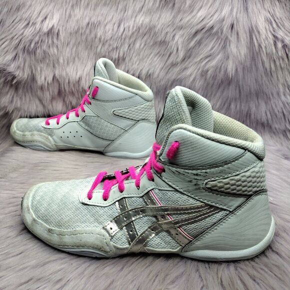 Asics Matflex 7 GS Youth Kids Wrestling Shoes Size 4 Cool Grey Silver 1084A011 - Picture 1 of 7